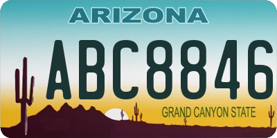 AZ license plate ABC8846
