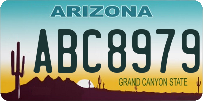 AZ license plate ABC8979