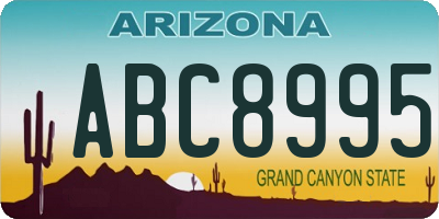 AZ license plate ABC8995