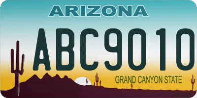 AZ license plate ABC9010