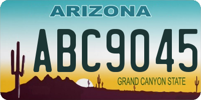 AZ license plate ABC9045