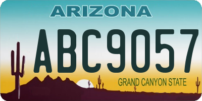 AZ license plate ABC9057