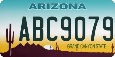 AZ license plate ABC9079