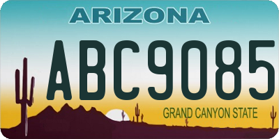 AZ license plate ABC9085