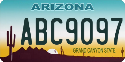 AZ license plate ABC9097