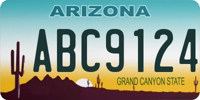 AZ license plate ABC9124