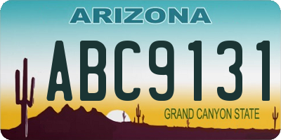 AZ license plate ABC9131