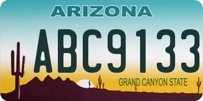 AZ license plate ABC9133