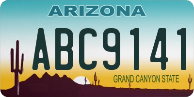 AZ license plate ABC9141