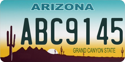 AZ license plate ABC9145