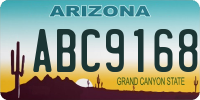 AZ license plate ABC9168