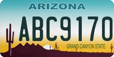 AZ license plate ABC9170