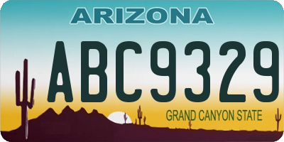 AZ license plate ABC9329