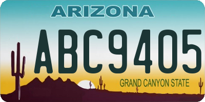 AZ license plate ABC9405