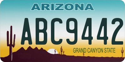 AZ license plate ABC9442