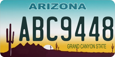 AZ license plate ABC9448