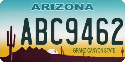 AZ license plate ABC9462