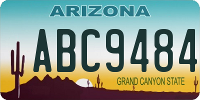 AZ license plate ABC9484