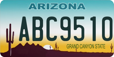 AZ license plate ABC9510