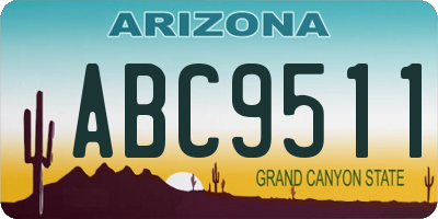AZ license plate ABC9511