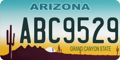 AZ license plate ABC9529