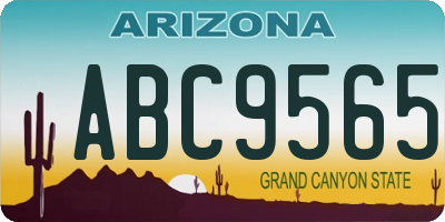 AZ license plate ABC9565