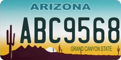 AZ license plate ABC9568
