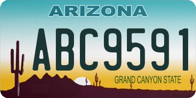 AZ license plate ABC9591