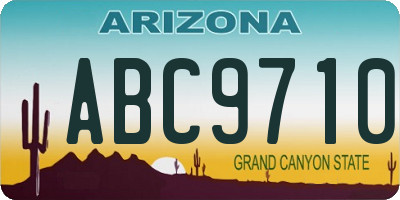 AZ license plate ABC9710