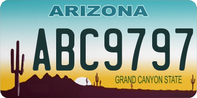 AZ license plate ABC9797
