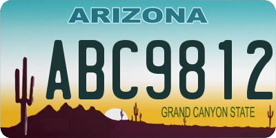 AZ license plate ABC9812