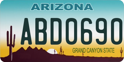 AZ license plate ABD0690