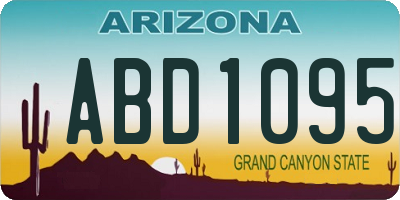AZ license plate ABD1095