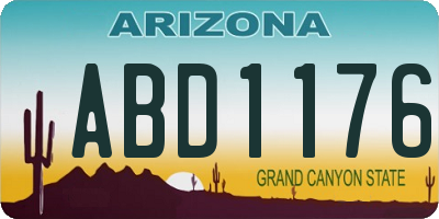 AZ license plate ABD1176