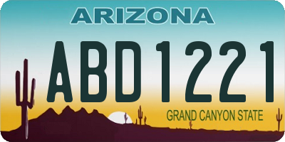 AZ license plate ABD1221