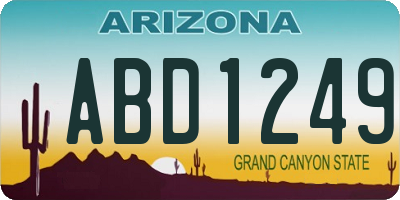 AZ license plate ABD1249