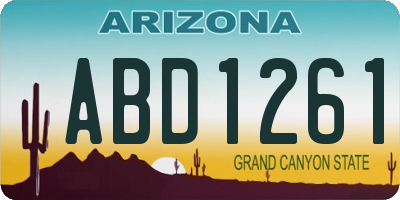 AZ license plate ABD1261