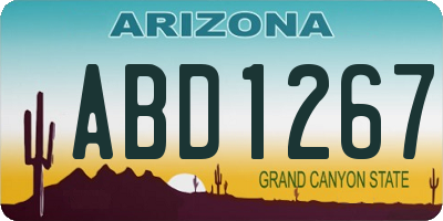 AZ license plate ABD1267