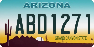 AZ license plate ABD1271