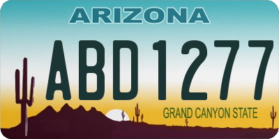 AZ license plate ABD1277