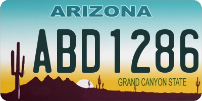 AZ license plate ABD1286