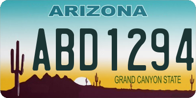 AZ license plate ABD1294