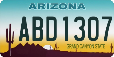 AZ license plate ABD1307