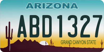 AZ license plate ABD1327