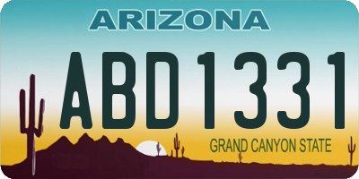 AZ license plate ABD1331