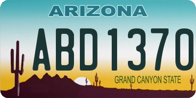 AZ license plate ABD1370