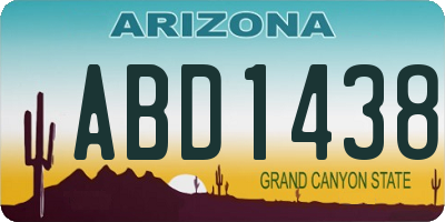 AZ license plate ABD1438