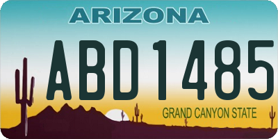 AZ license plate ABD1485