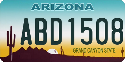 AZ license plate ABD1508