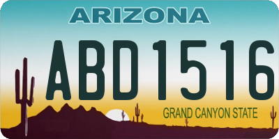 AZ license plate ABD1516